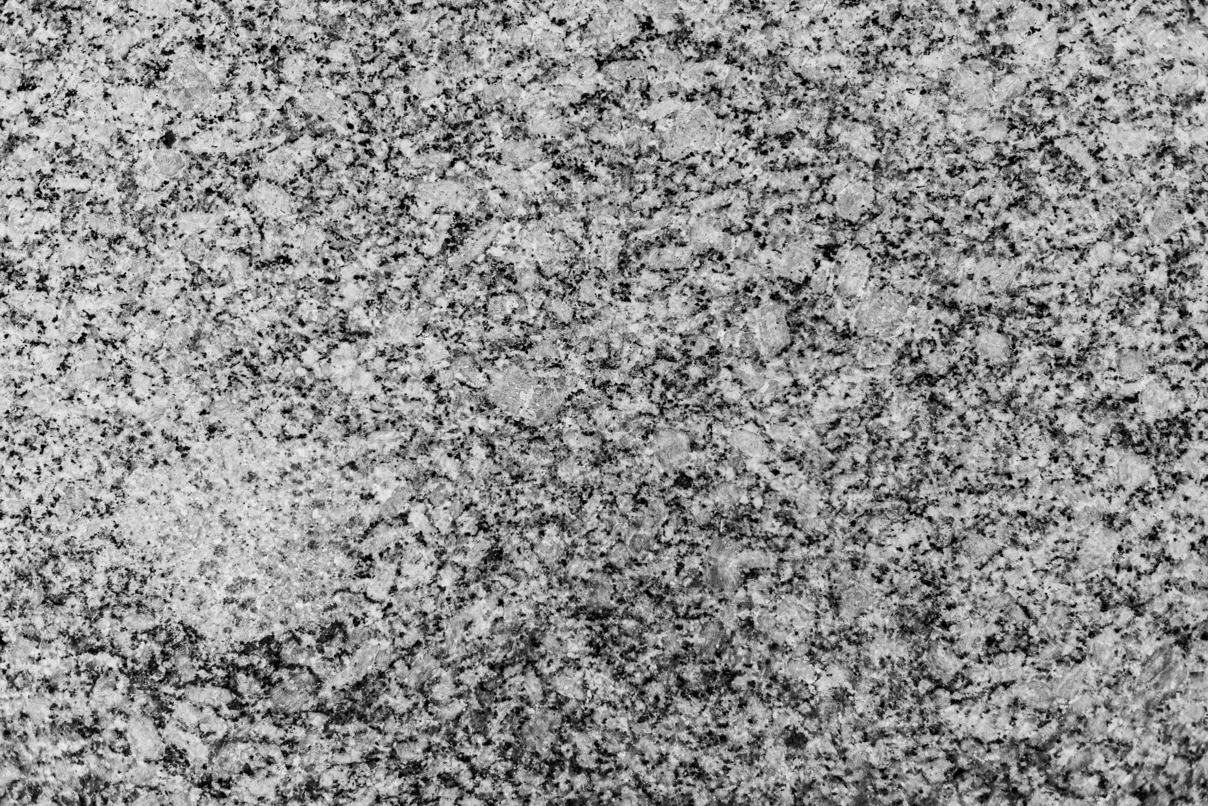 Polished grey granite surface flecked with black minerals